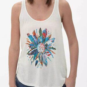 Women's Obey Propaganda Flower Modern‎ Racerback Tank Top Size XS